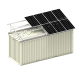 Soporte solar para contenedor-fila vertical