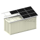 Support solaire pour conteneur-rangée paysagère