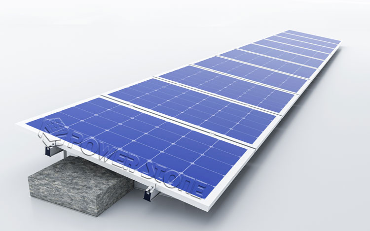 flat roof solar panels mount