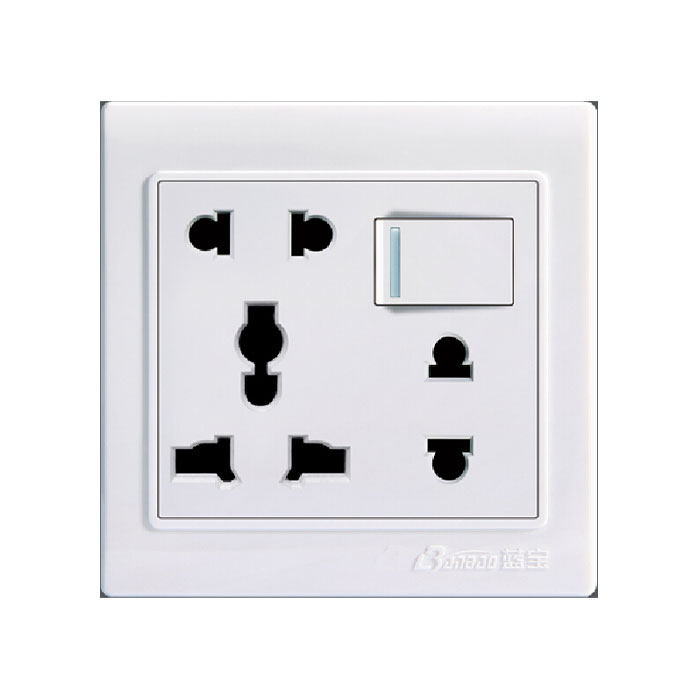 13A 1gang 7pin Wall Socket