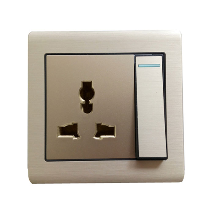 Brushed Panel 4gang Wall Switch