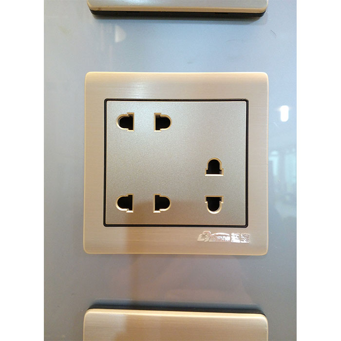 LK5 Gold Color Brushed Panel Wall Switch