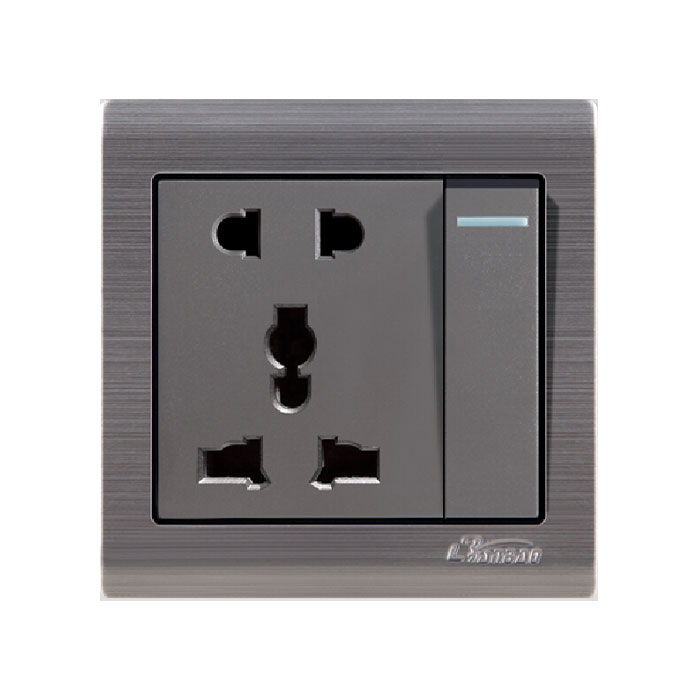 Metal Series Wall Switch Socket For Iraq Market