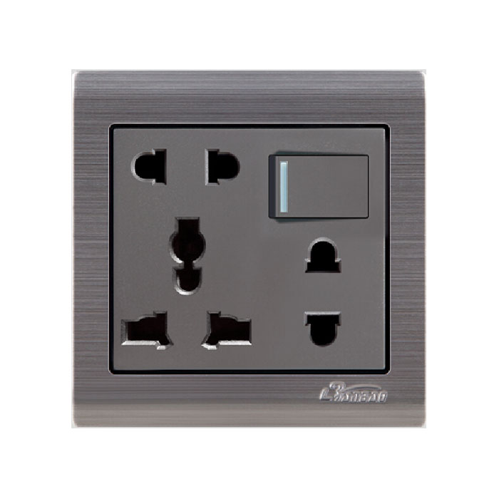 Metal Series Wall Switch Socket For Iraq Market