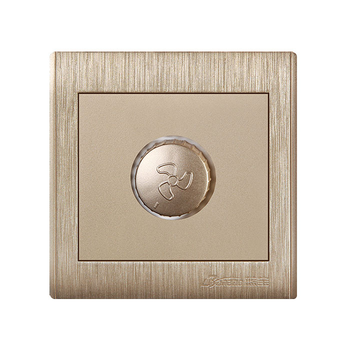 Golden Color Full Plastic Type Wall Switch Socket