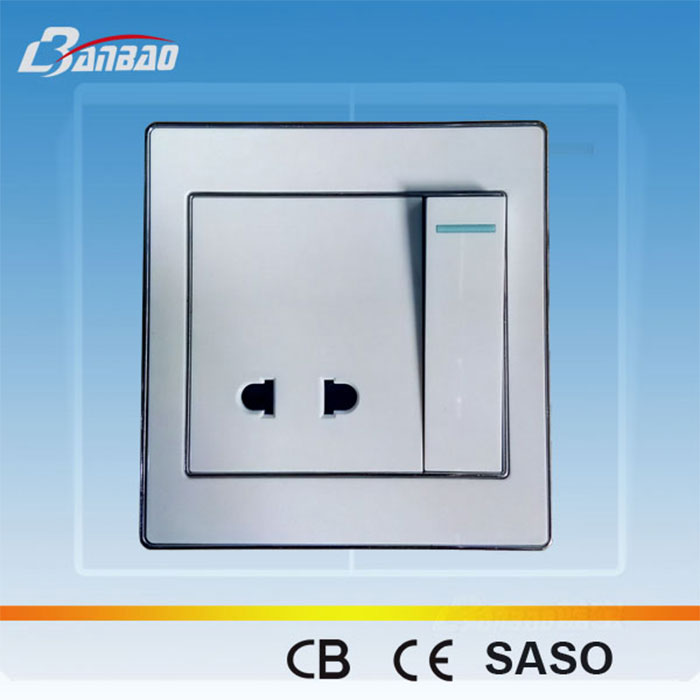 Chrome Type Wall Switch Socket