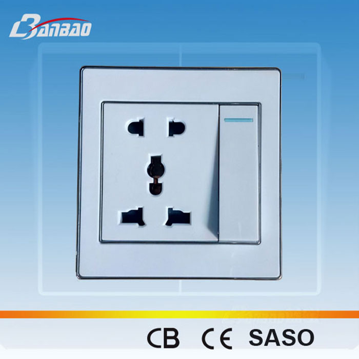 Chrome Type Wall Switch Socket