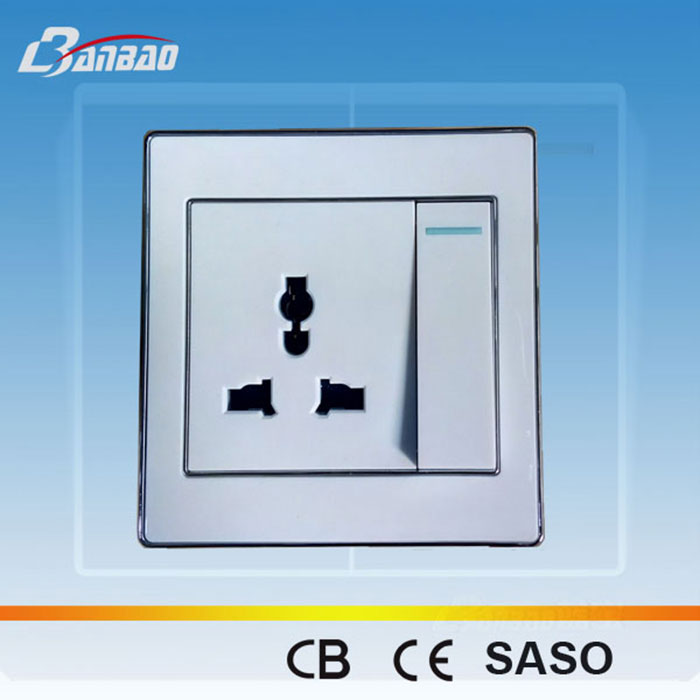 Chrome Type Wall Switch Socket