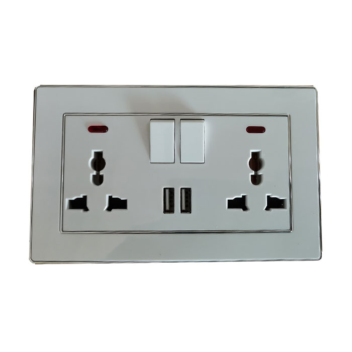 Double Type 3pin Univeral Wall Socket