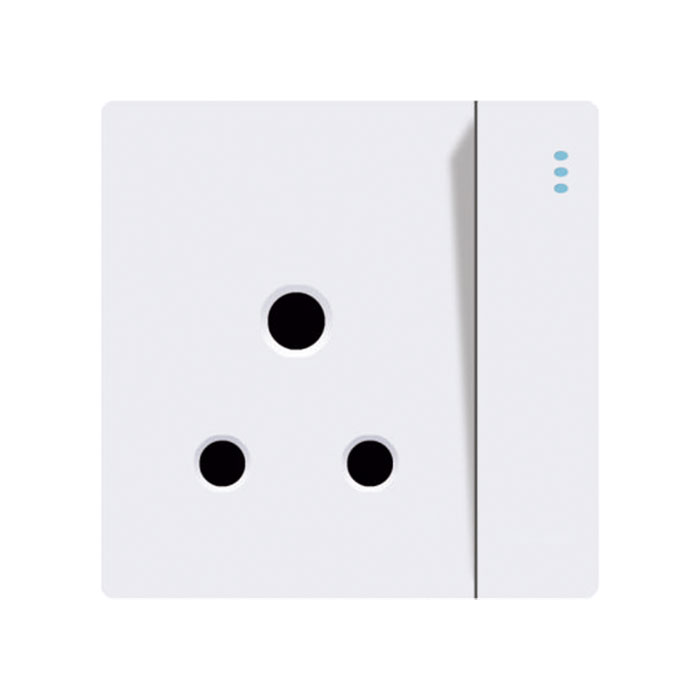 Double pole 13A UK socket with switch