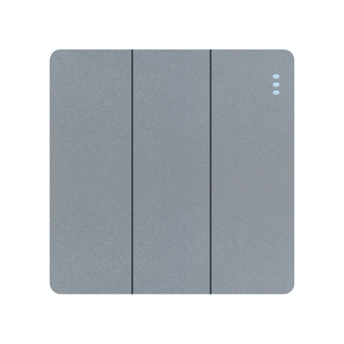 Grey Color 2gang Wall Switch With Led Indicator