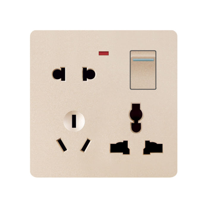 Luxuary Golden Color Cambodia 4pin Socket