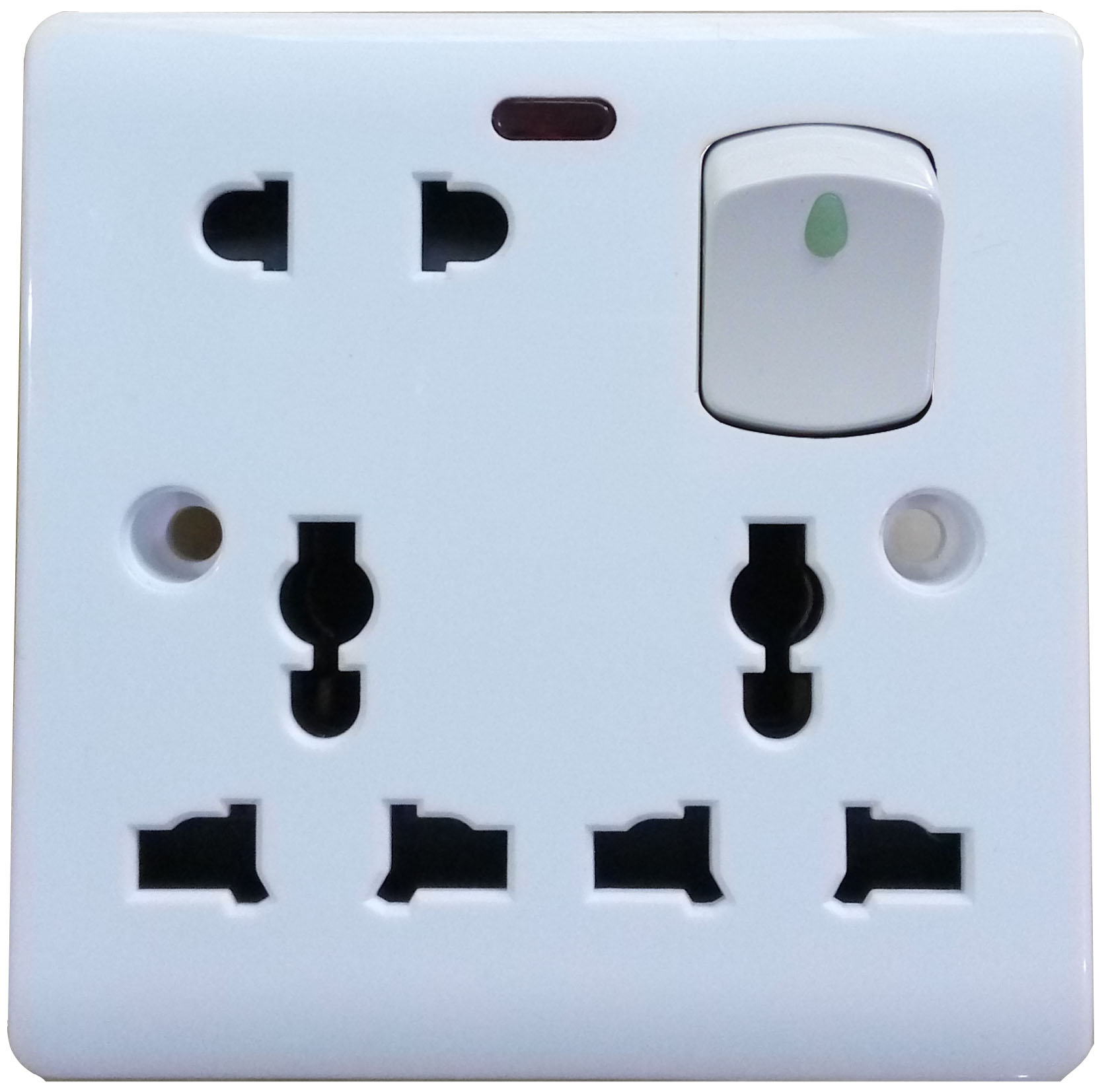 double multi 6pin Socket with lamp