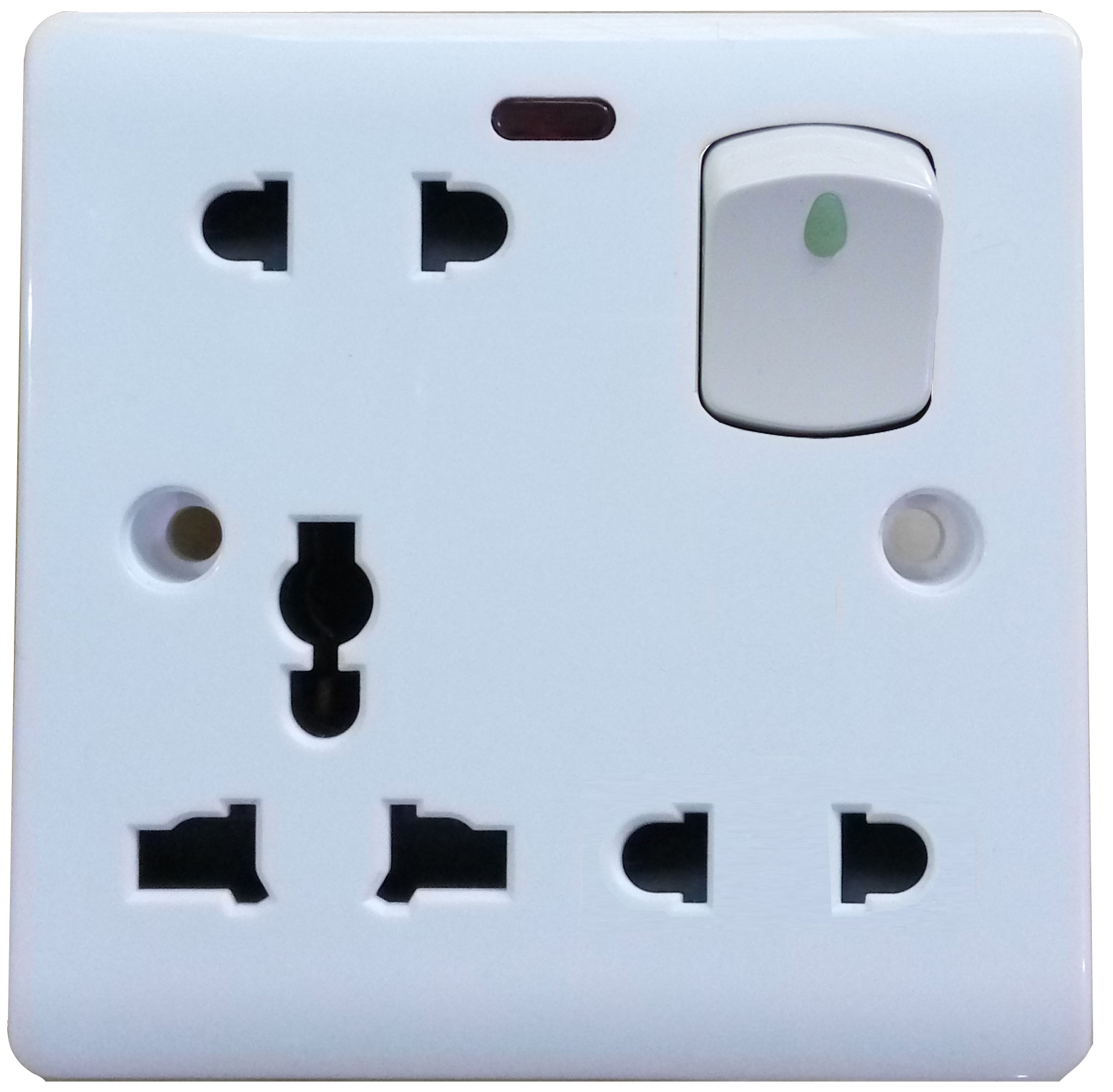 double multi 6pin Socket with lamp