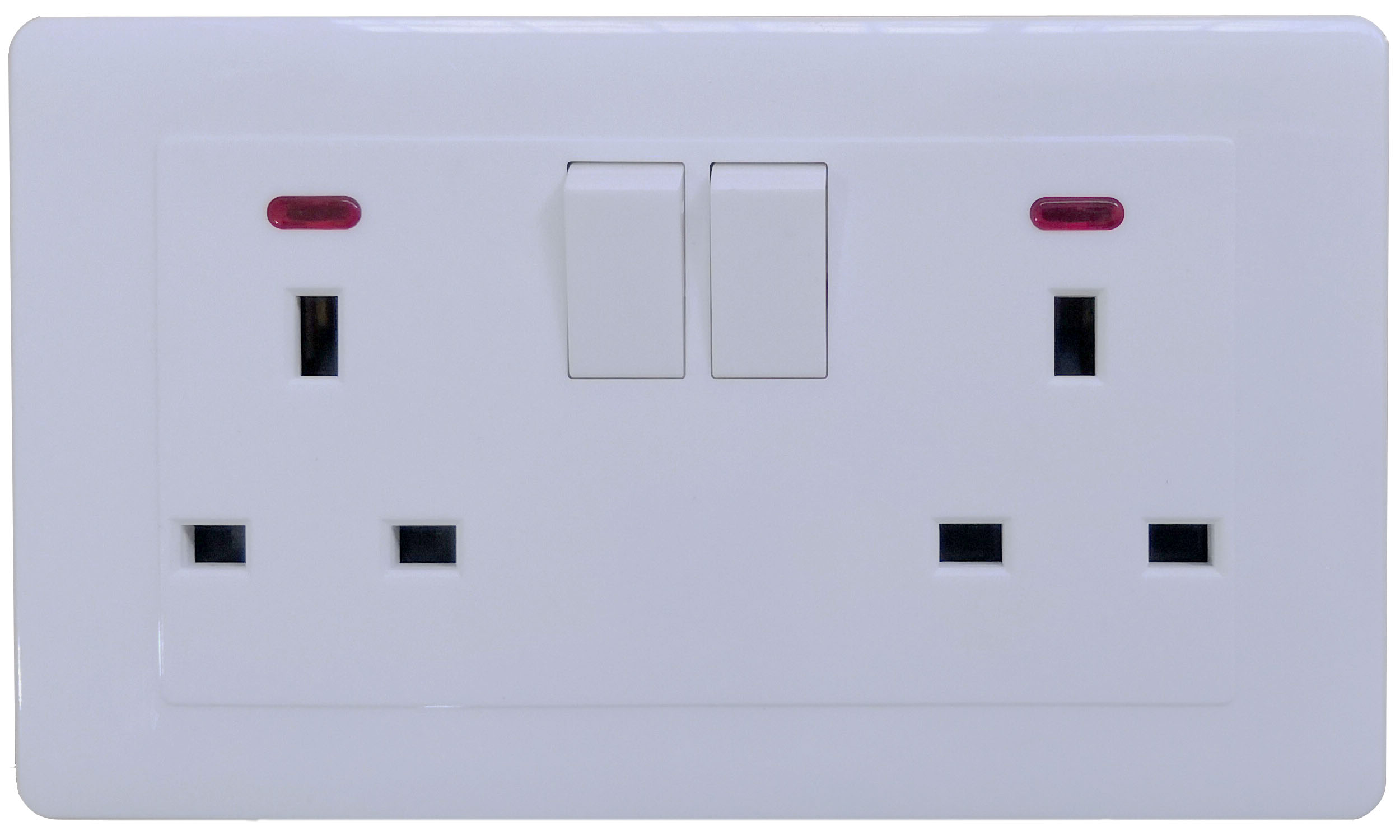 Double 13A UK Socket with switch