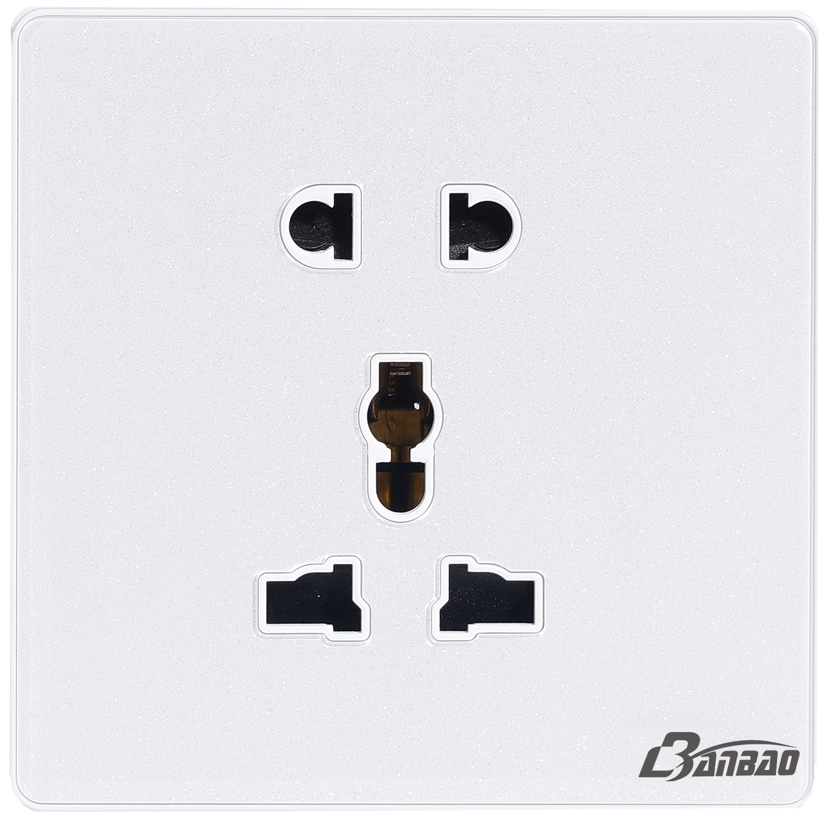 1gang 5pin Wall Socket with Glass panel