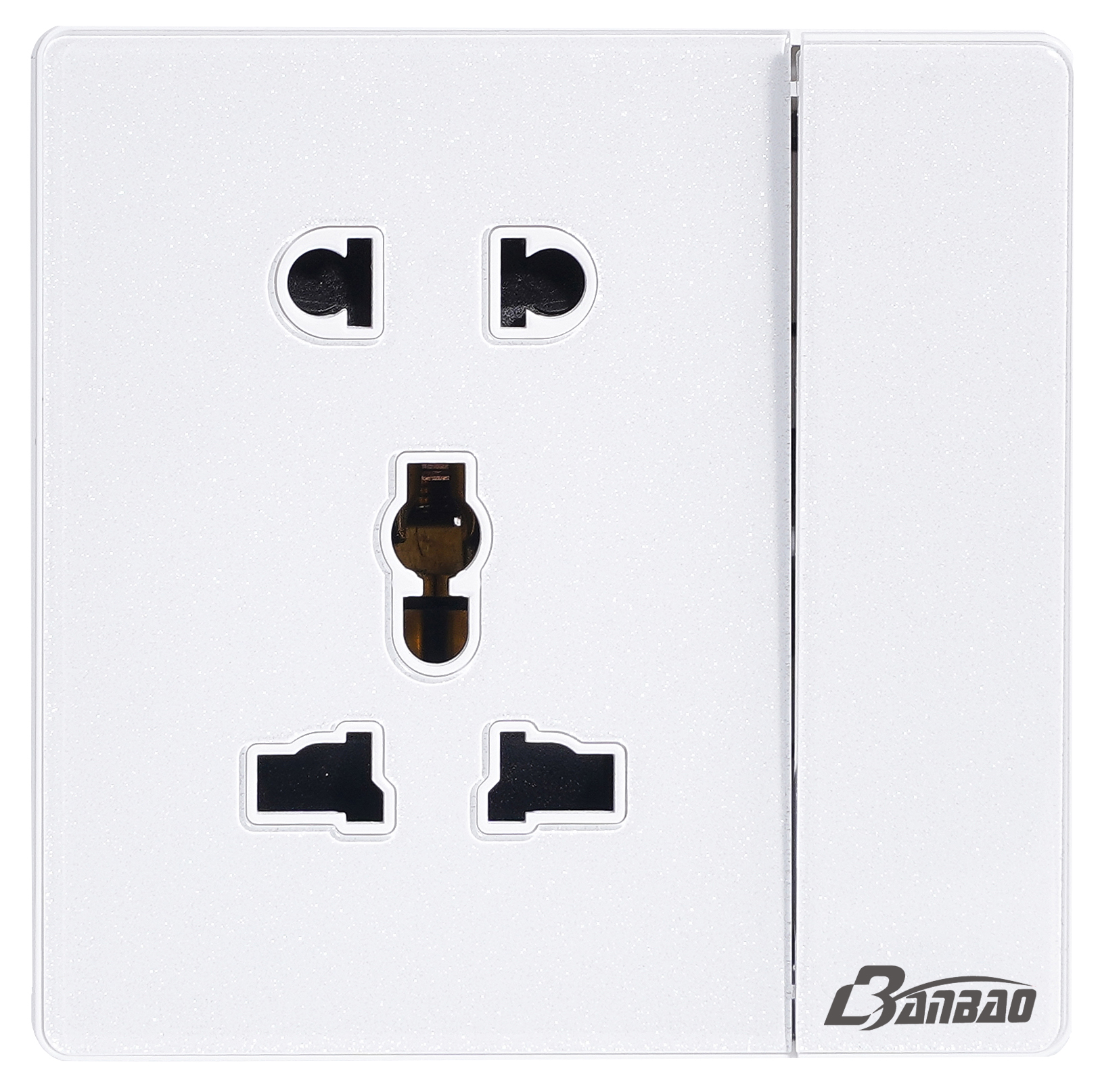 1gang 5pin Wall Socket with Glass panel