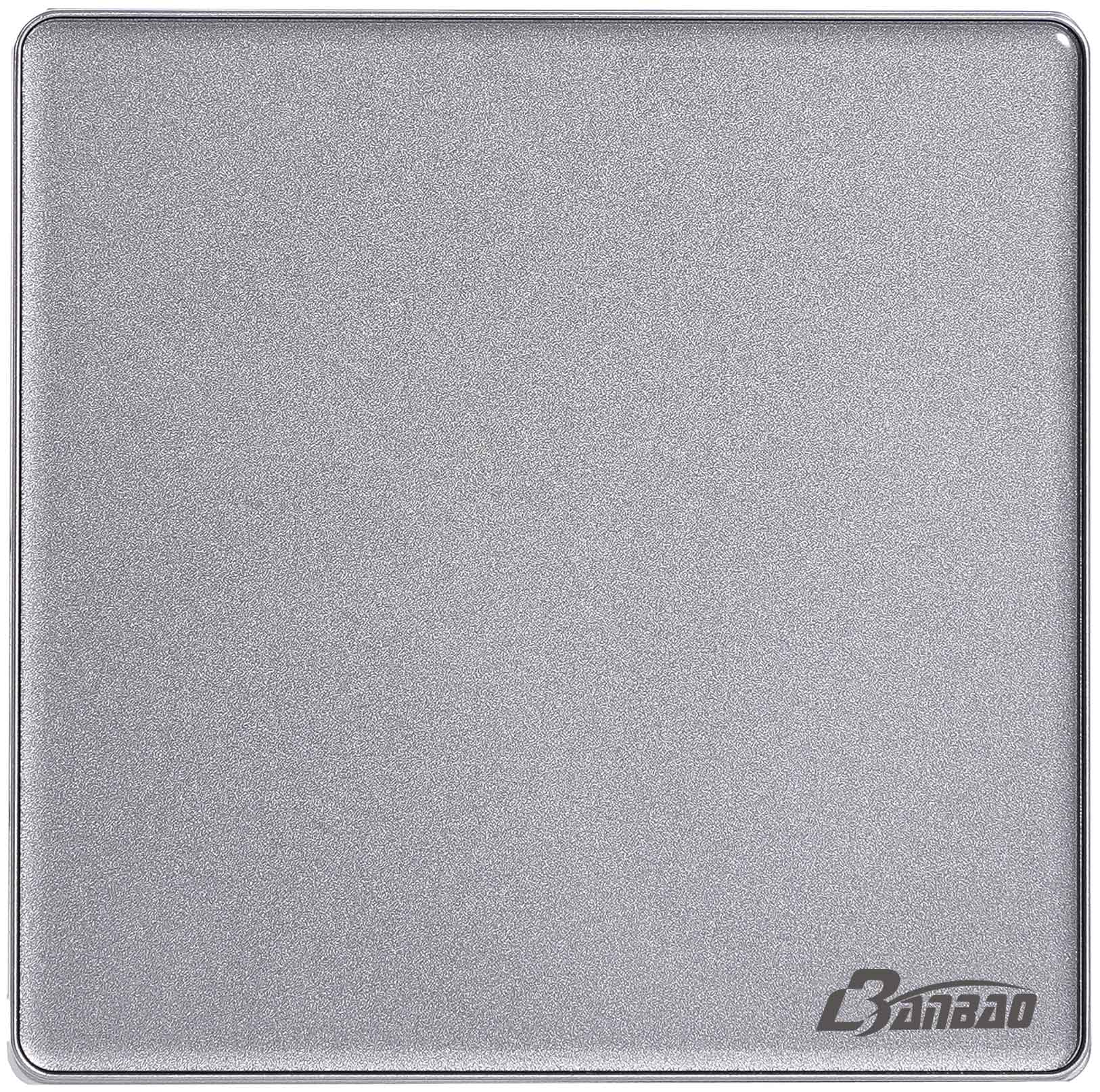 1gang 5pin Wall Socket with Glass panel grey color