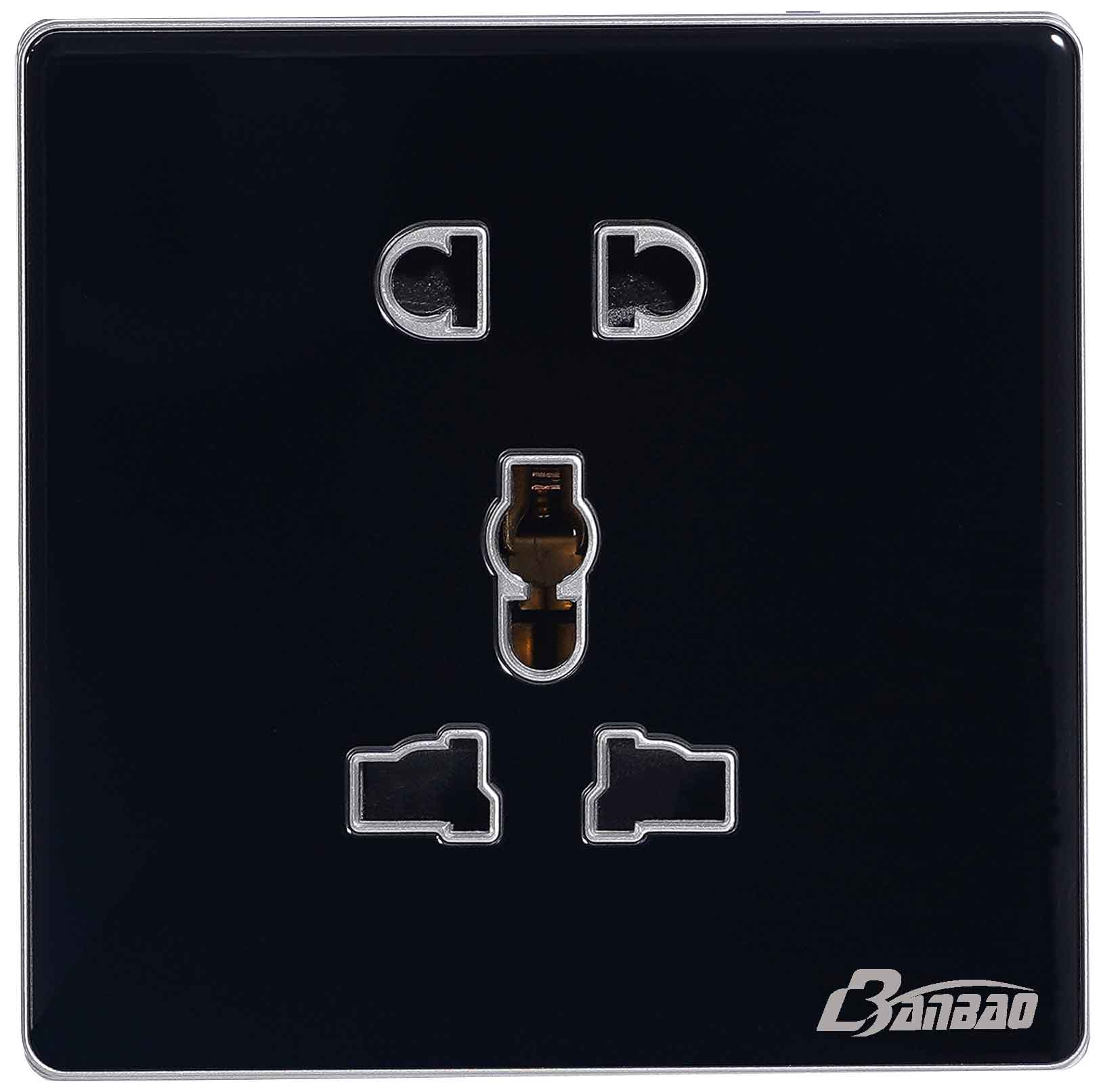 Black color Big Button PC panel 10A 1gang Wall Switch