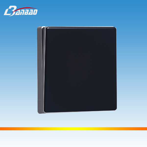 black color acrylic glass panel electric wall switch