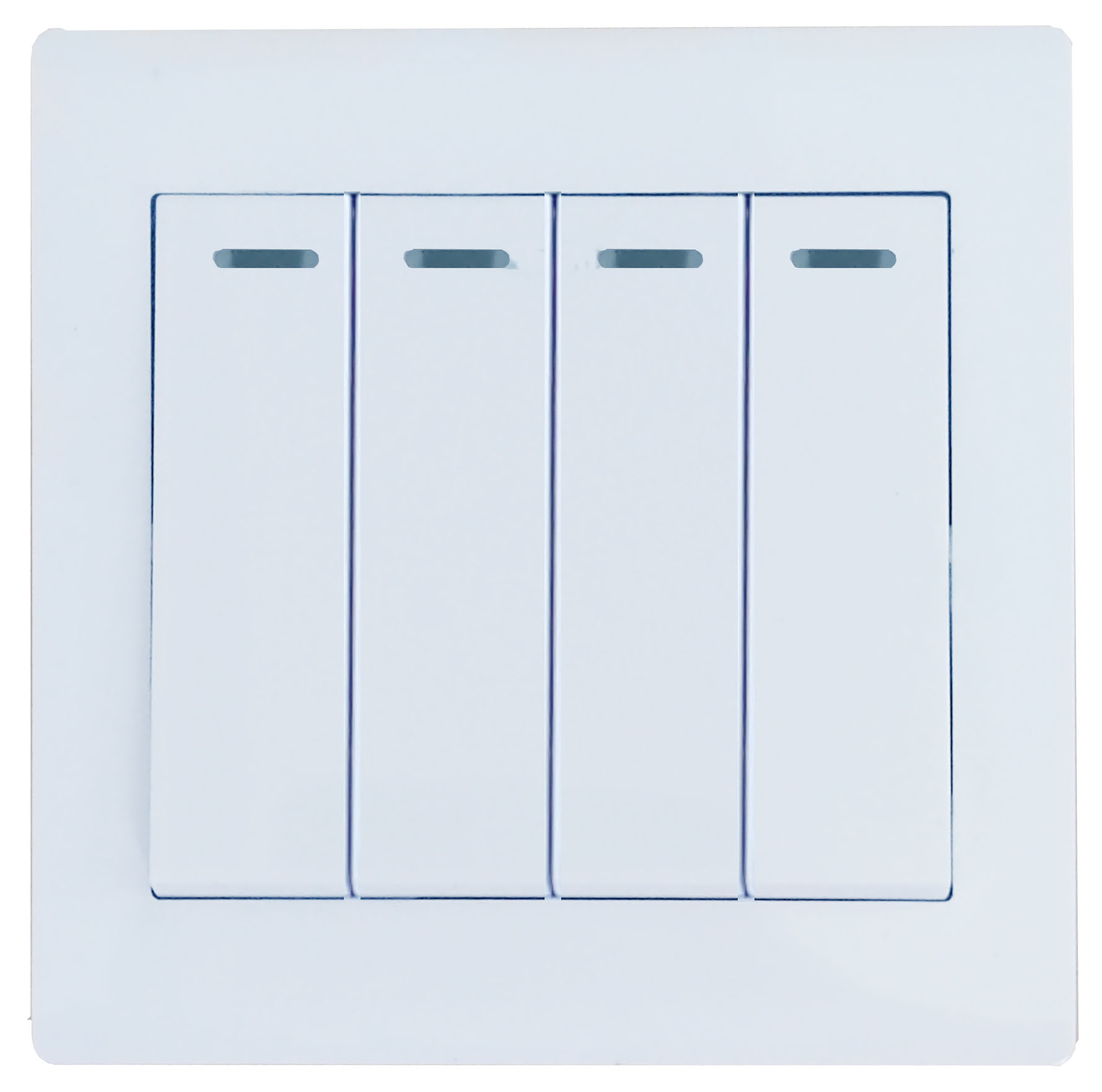 glass panel ultra thin white color 2gang 10A Wall Switch