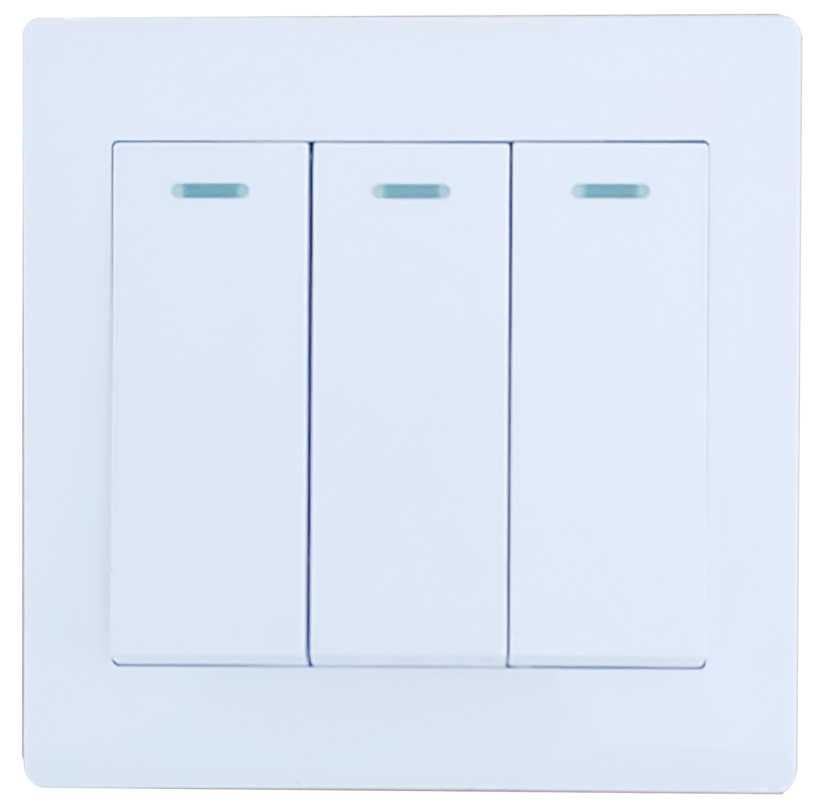 PC panel white color 4gang 1way 10A Big Button Wall Switch