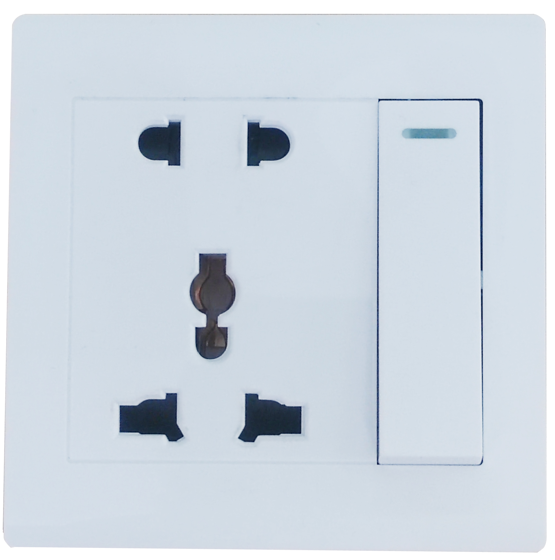 glass panel ultra thin white color 2gang 10A Wall Switch