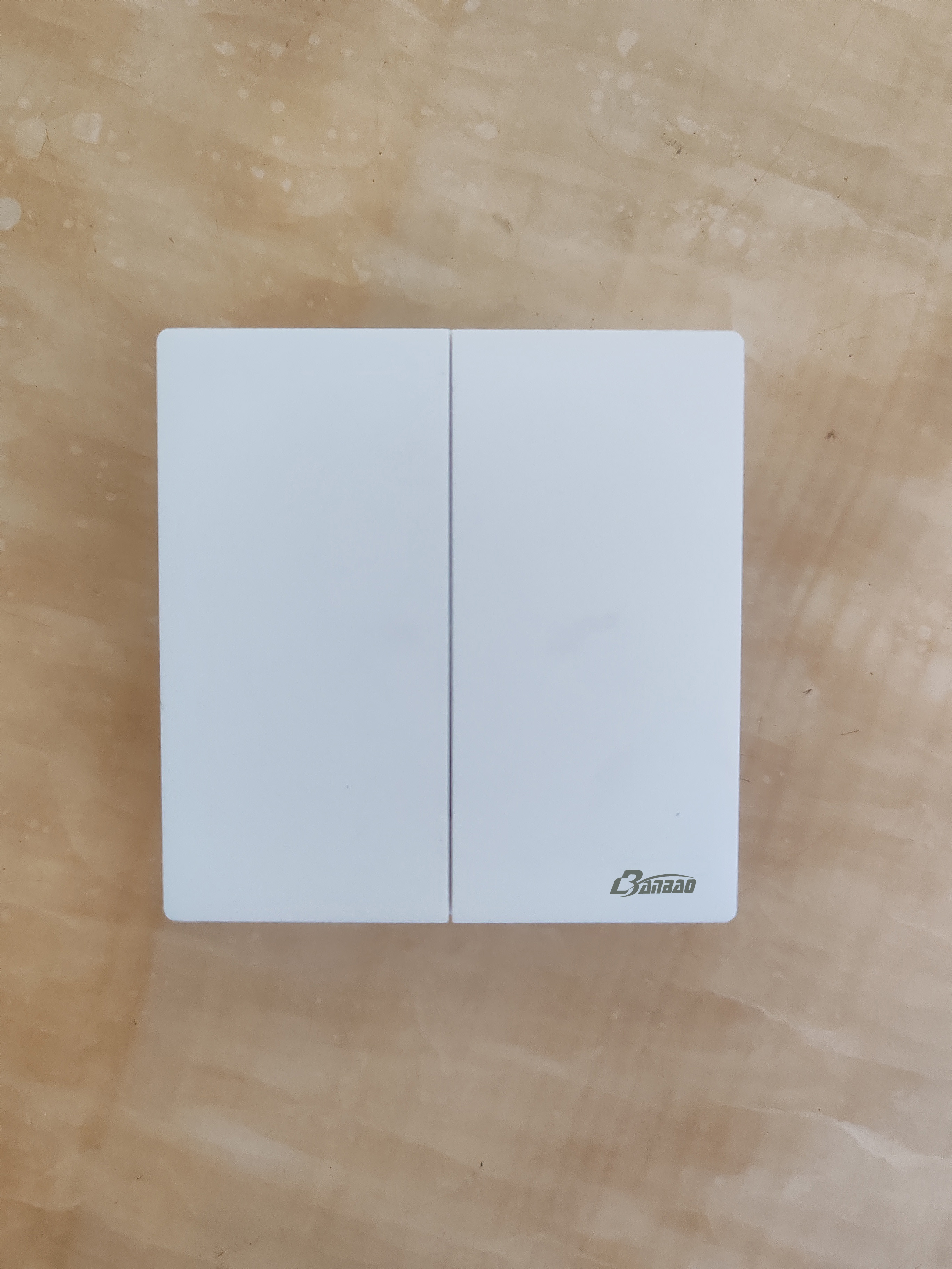glass panel ultra thin white color 2gang 10A Wall Switch