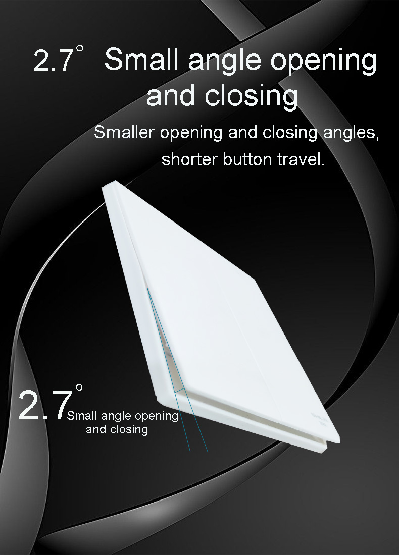 ultra thin white color acrylic glass panel electric wall switch