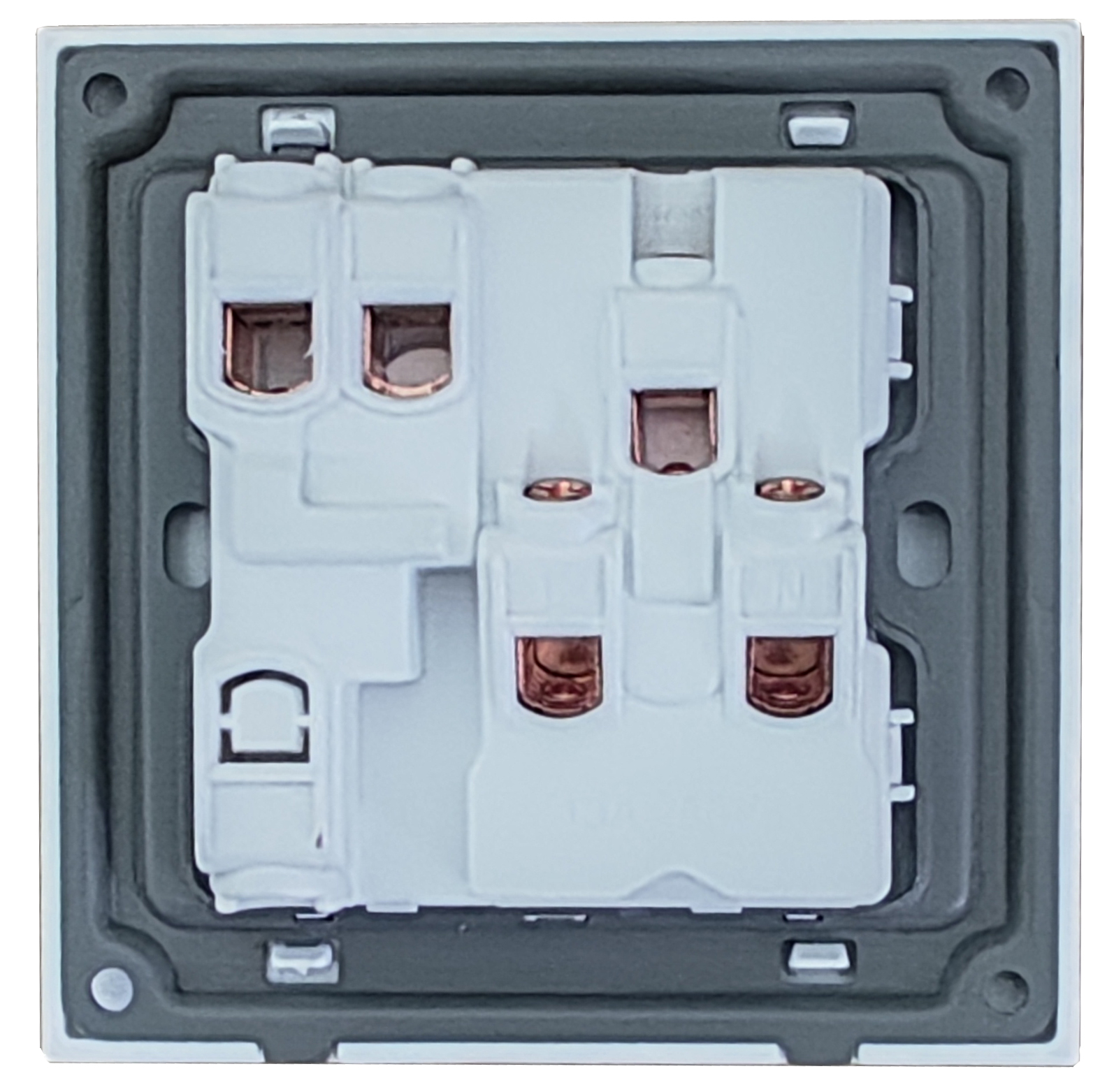 PC Glass panel white color 15A 3 round pin socket