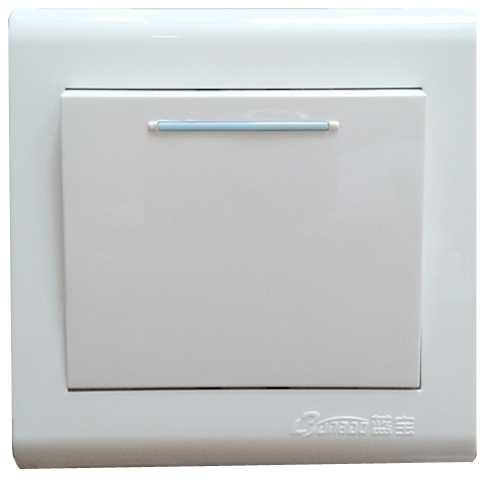 ABS panel white color 1gang 1/2way wall switch with good price