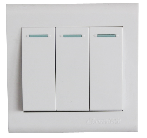 white color 2gang 1/2way ABS panel wall switch with good price