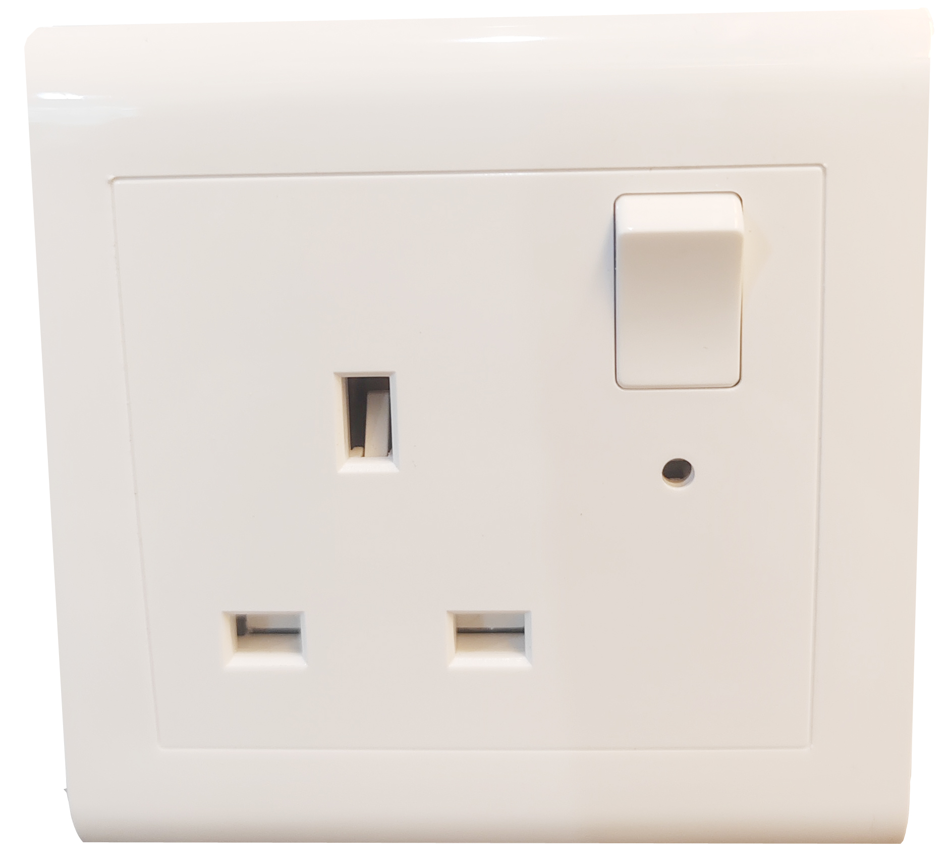 13A universal socket with switch ABS panel white color