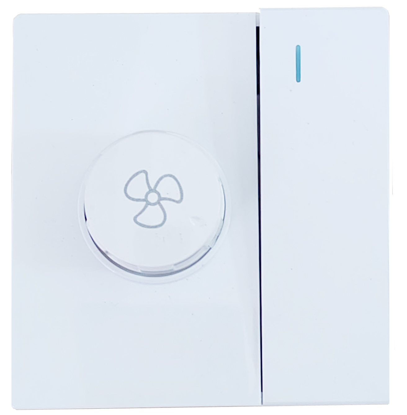 white color acrylic glass panel 1gang fan dimmer switch