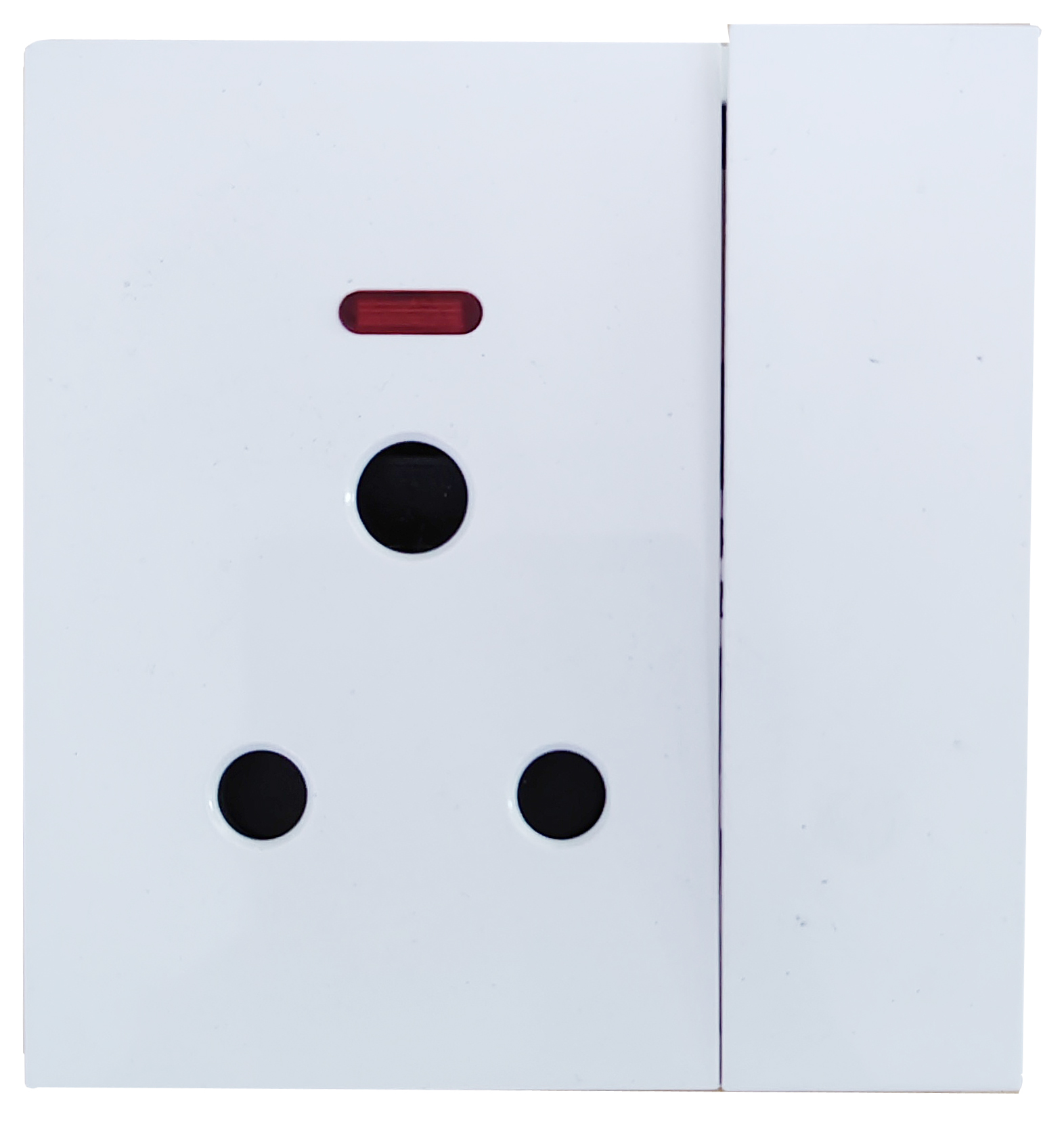 PC Glass panel white color 15A 3 round pin socket