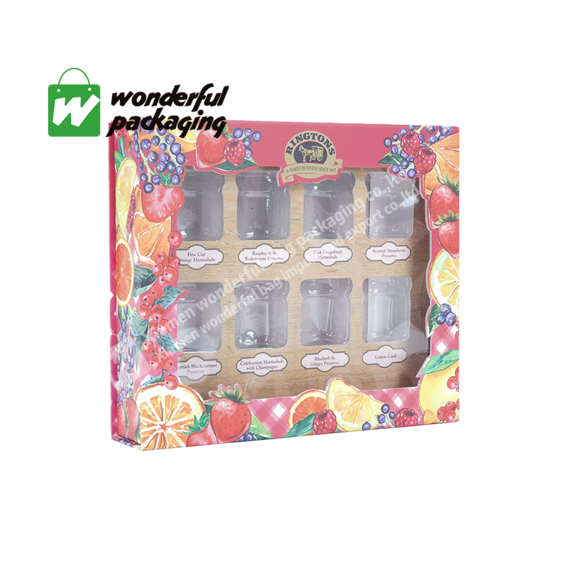 Cajas de dulces con ventana rígida