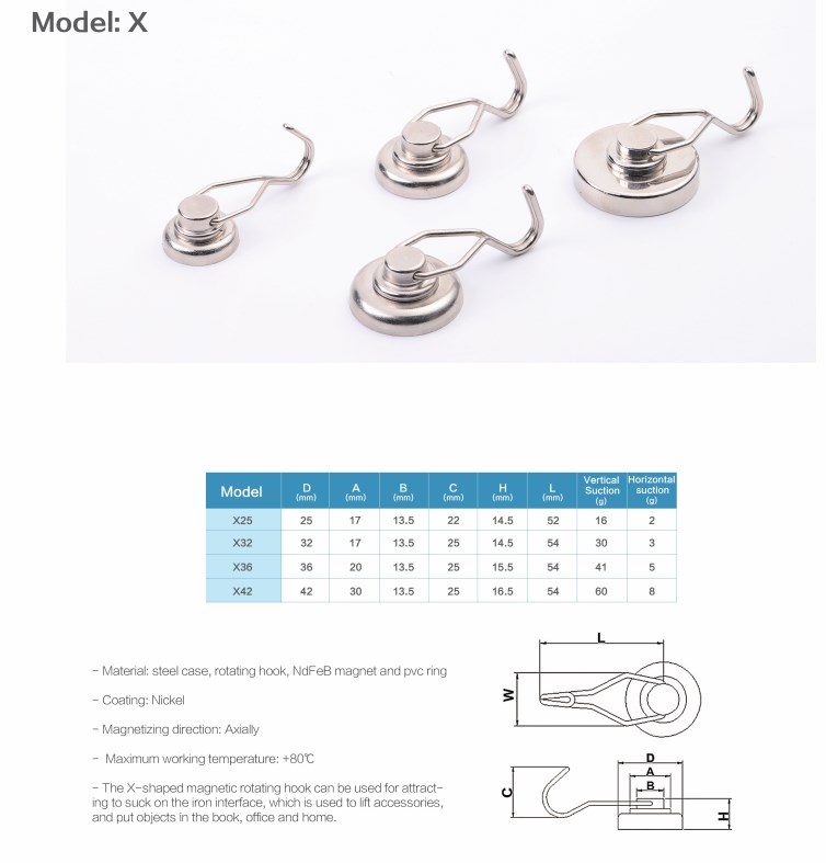 stainless steel magnetic hooks