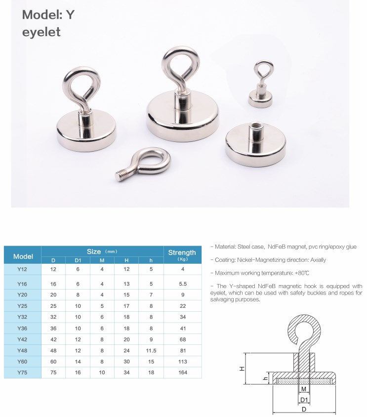 strong salvage fishing neodymium magnet