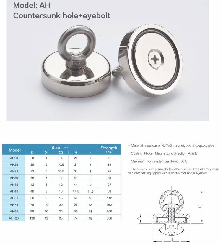 strong salvage fishing neodymium magnet