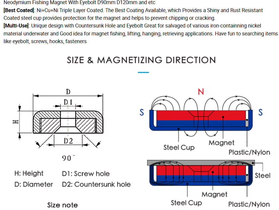 strong fishing magnet for salvage