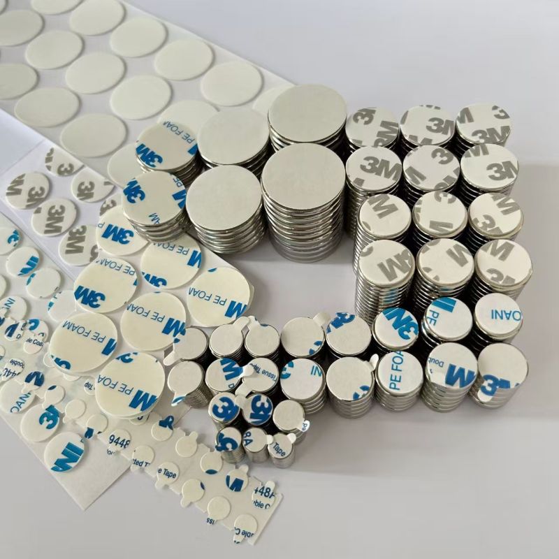 Ultra Thin N52 Neodymium Magnet with 3M Adhesive
