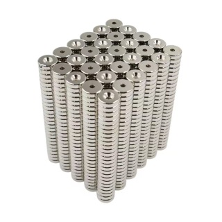 N52 Strong Countersunk Hole Magnets Ni-Cu-Ni Plated for Industrial Fastening