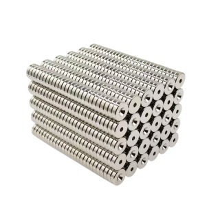 N52 Strong Countersunk Hole Magnets Ni-Cu-Ni Plated for Industrial Fastening