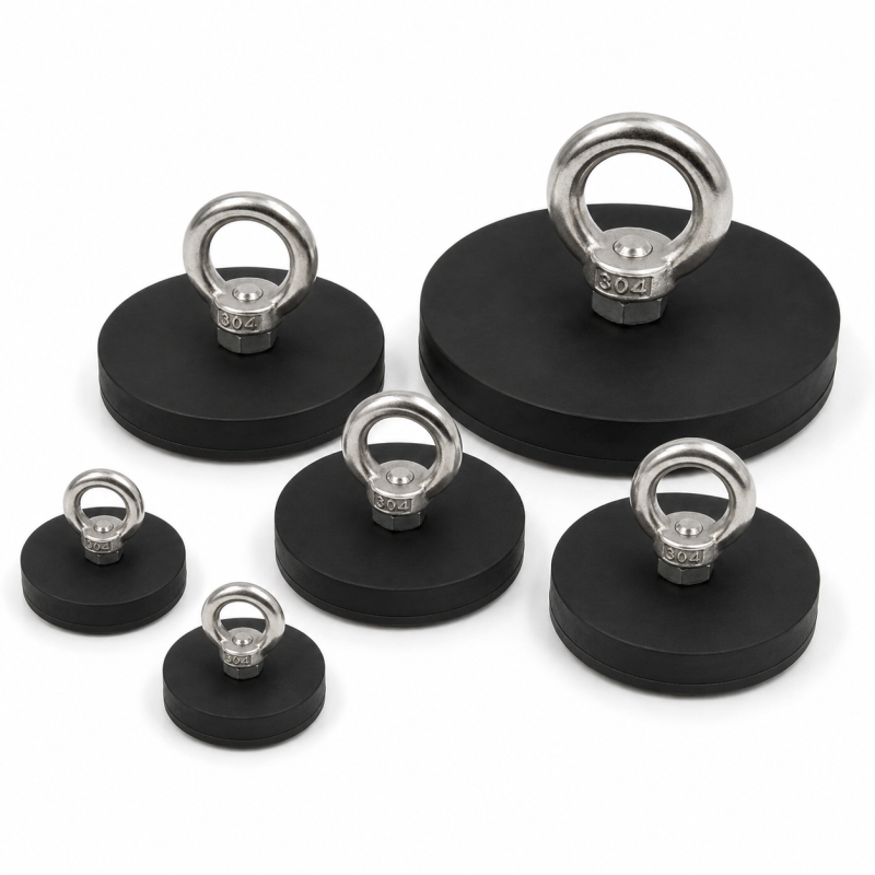 Waterproof Rubber Coated Pot Neodymium Magnet