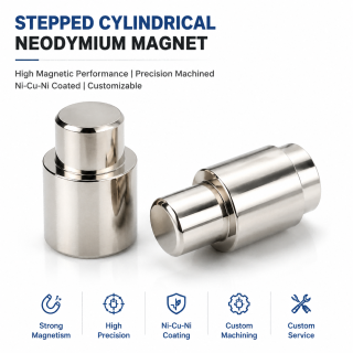 Stepped Cylindrical Neodymium Magnet