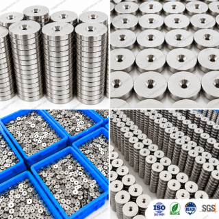 Custom Countersunk Neodymium Magnets with Screw Holes
