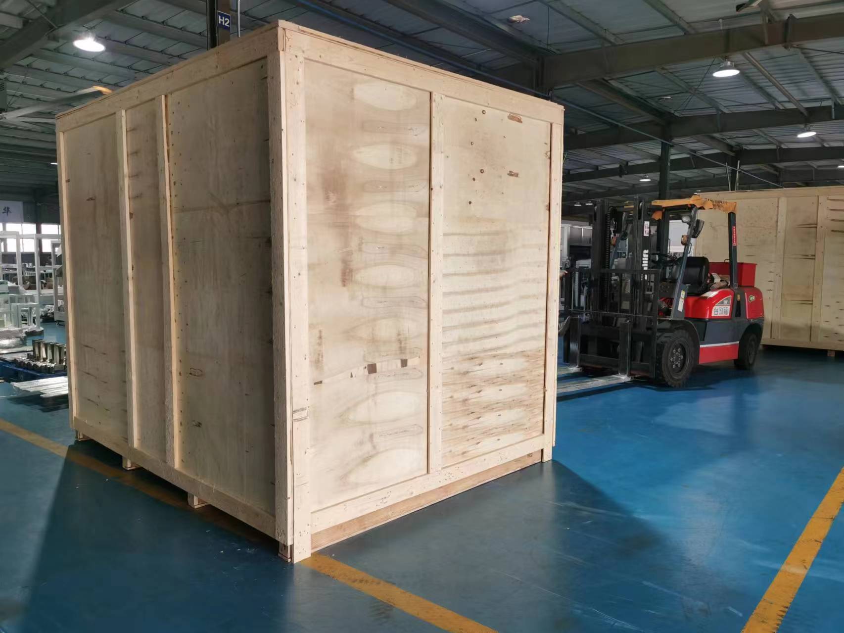 고속 완전 자동. 풀업 팬츠 포장기 KC 소프트텍스 Indonesia에 납품 준비 완료