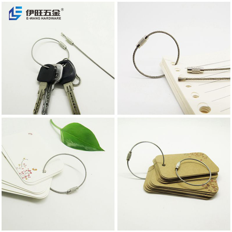 Silver Stainless Steel Wire Keychains
