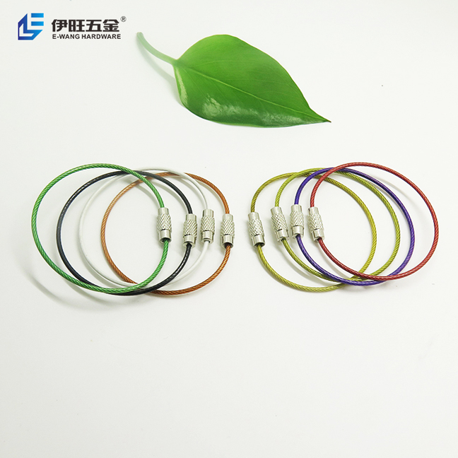Colors Stainless Steel Wire Cable Keychains