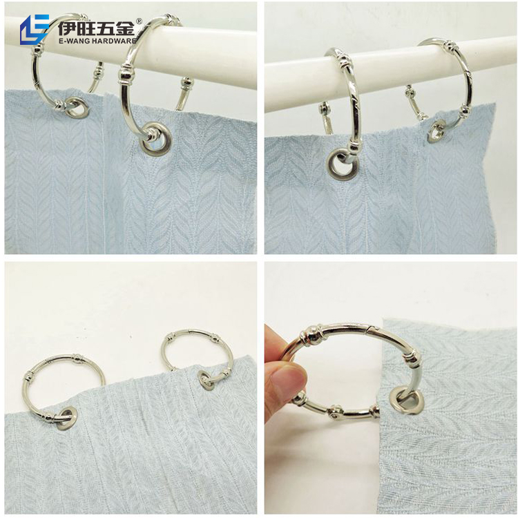 smooth surface curtain ring hook